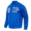 Memphis tigers classic rib blue satin