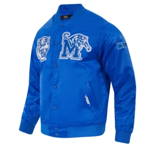 Memphis tigers classic rib blue satin