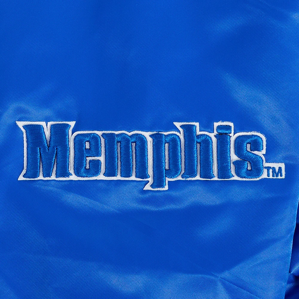 Memphis tigers classic rib blue satin logos
