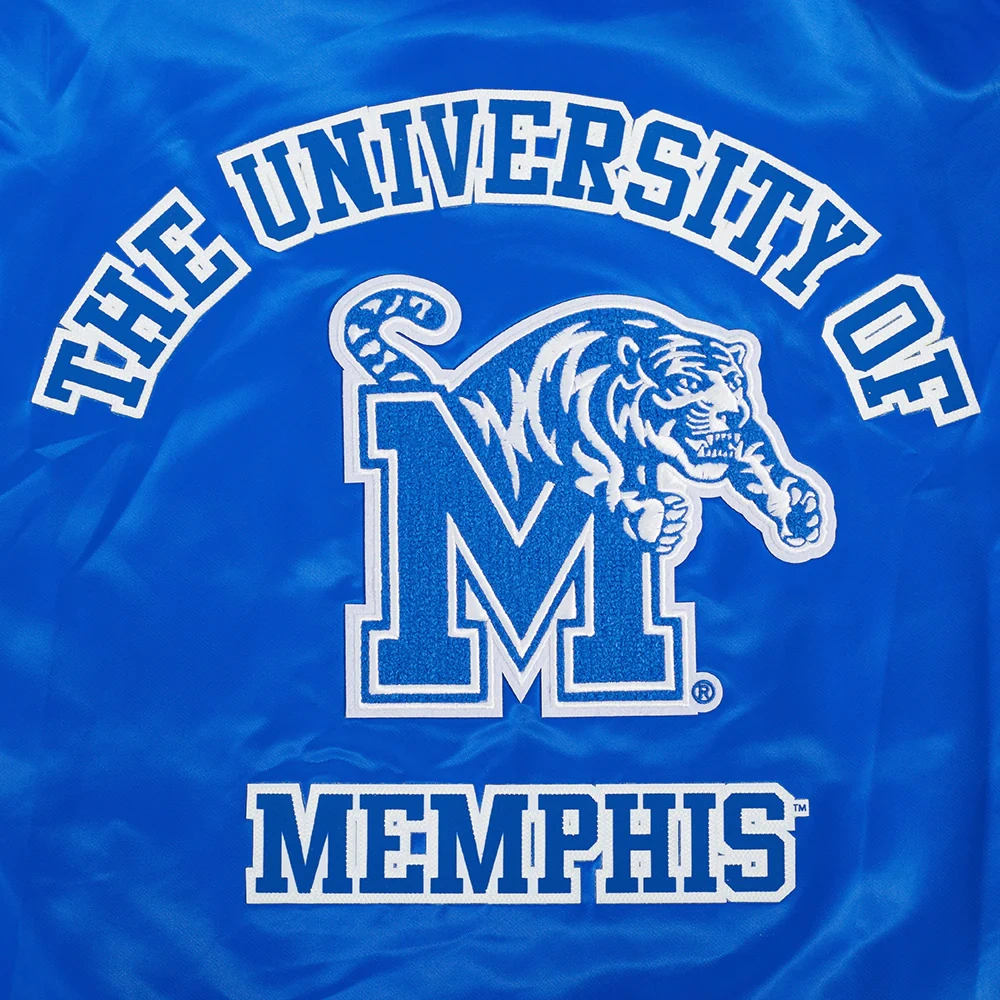 Memphis tigers classic rib blue satin patches