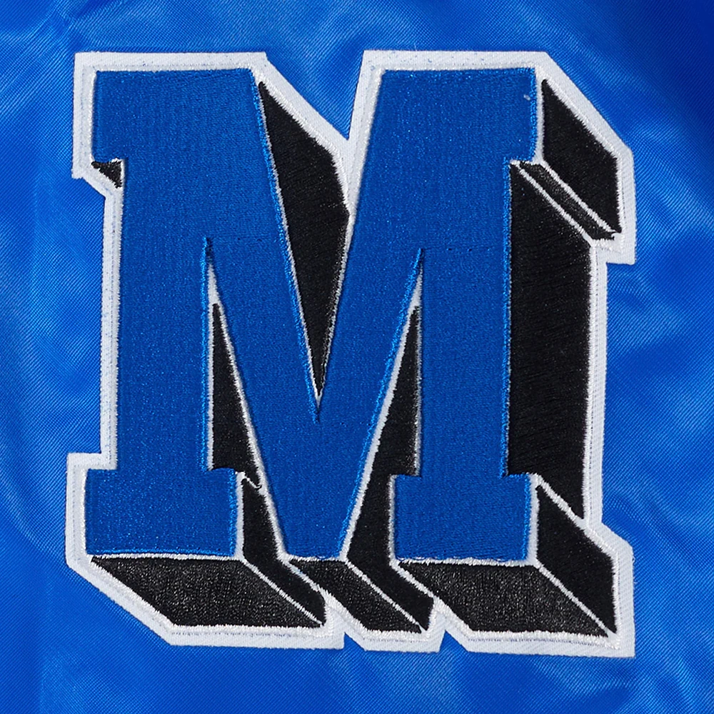 Memphis tigers classic rib blue satin varsity patches