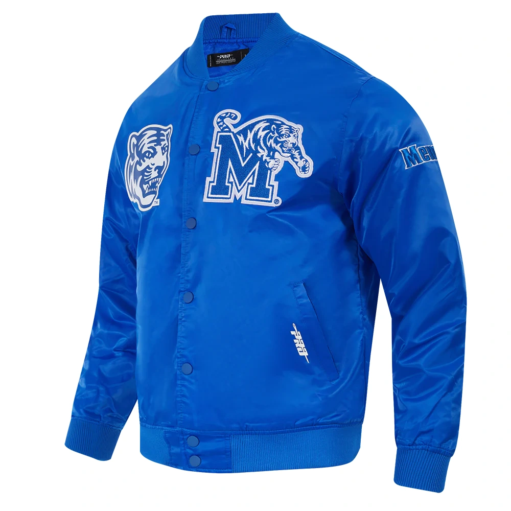Memphis tigers classic rib blue satin