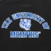 Memphis tigers womens classic black wool leather patch