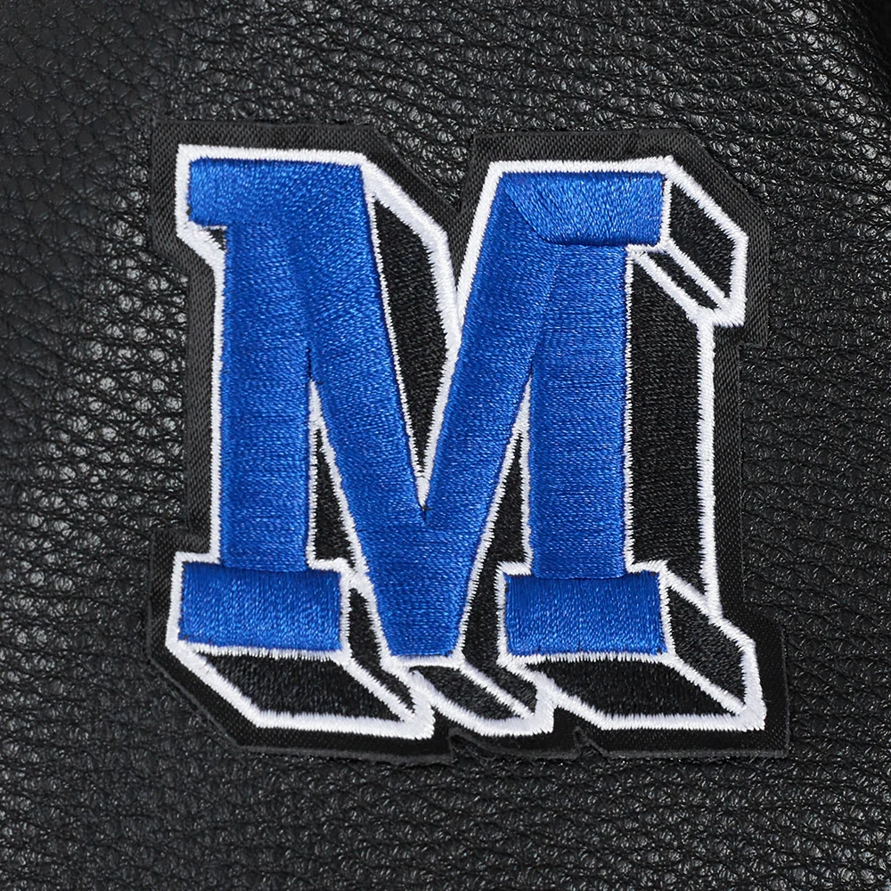 Memphis tigers womens classic black wool leather patch logo