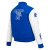 Memphis tigers womens classic bluewhite wool leather jacket
