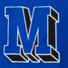 Memphis tigers womens classic bluewhite wool varsity patch
