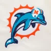 Miami dolphins retro classic full snap satin jacket patch logo