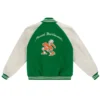 Miami hurricanes 1969 university of miami green wool leather varsity jacket 2