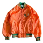 Miami Hurricanes Vintage Orange Satin Jacket