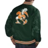 Miami hurricanes bomber green satin varsity jacket 2