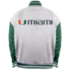 Miami hurricanes bomber white satin varsity jacket 2