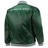 Miami hurricanes canes the rookie green satin varsity jacket 1