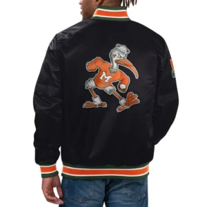 Miami hurricanes classic black varsity jacket 2