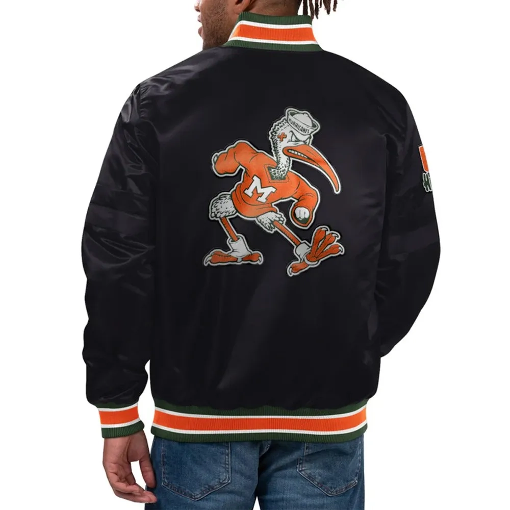 Miami hurricanes classic black varsity jacket 2