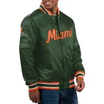 Miami Hurricanes Classic Green Satin Jacket