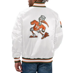 Miami hurricanes classic white varsity jacket 1