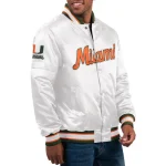Miami Hurricanes Classic White Satin Jacket