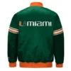 Miami hurricanes draft pick green varsity jacket 1