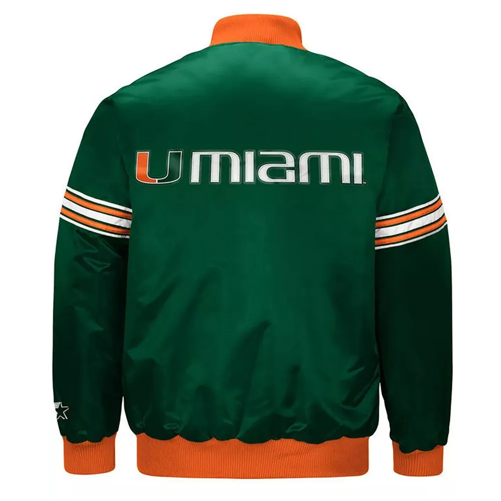 Miami hurricanes draft pick green varsity jacket 1
