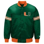 Miami Hurricanes Draft Pick Satin Green Jacket