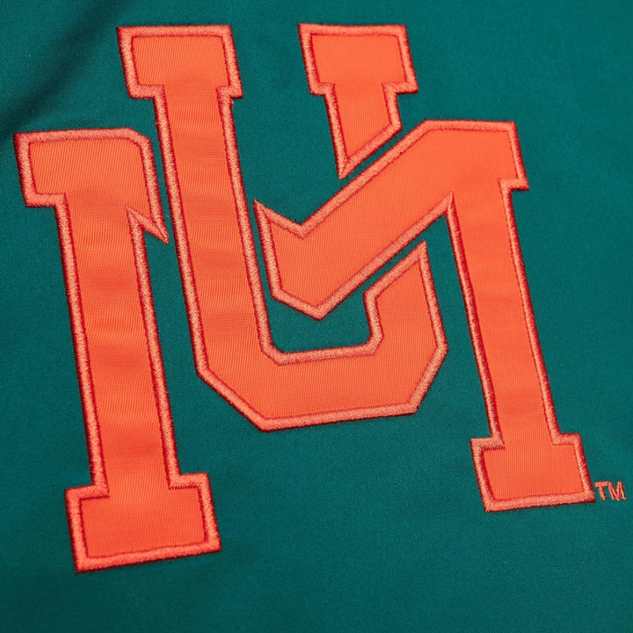 Miami hurricanes heavyweight red satin varsity jacket 4