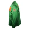 Miami hurricanes windbreaker green satin varsity jacket 1