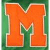 Miami hurricanes windbreaker green satin varsity jacket 2