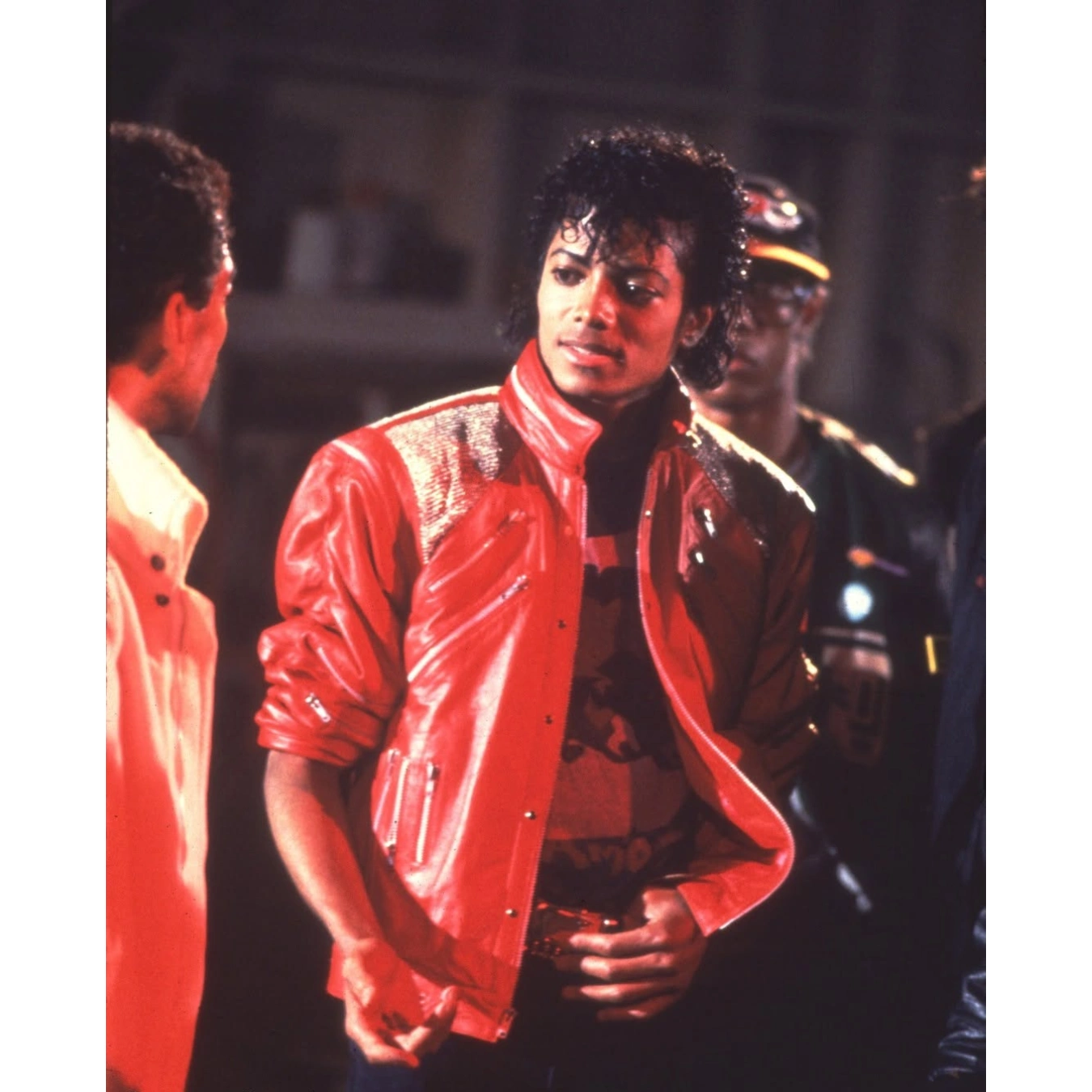 Michael jackson 80s beat it red leather jacket