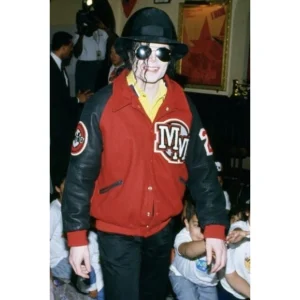 Michael jackson 90s mickey mouse varsity jacket