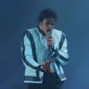 Michael jackson 90s thriller concert wear white leather jacket