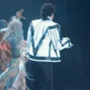 Michael jackson 90s white leather jacket