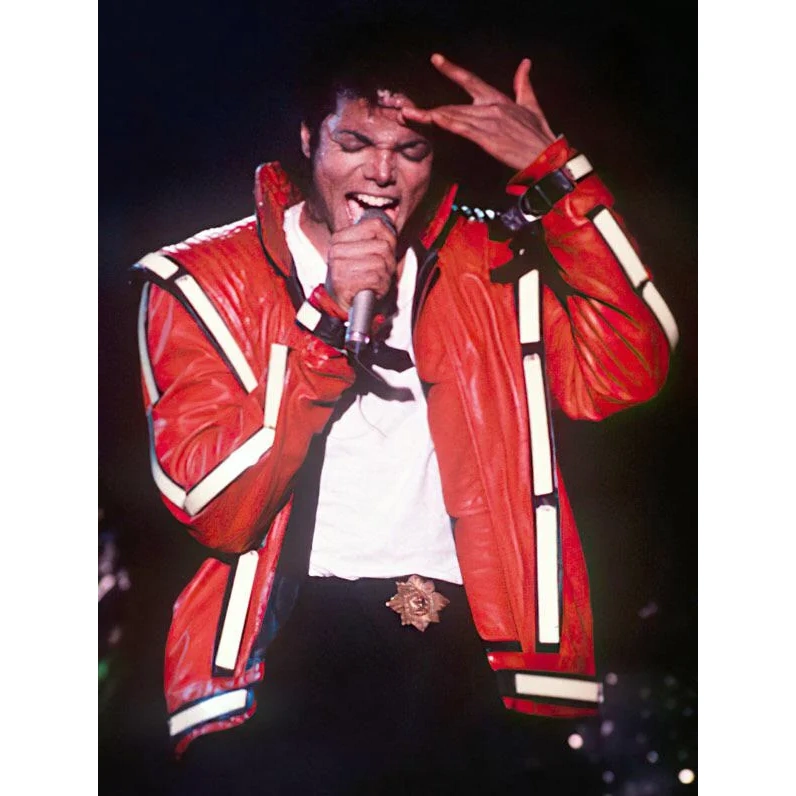 Michael jackson bad tour thriller leather jacket