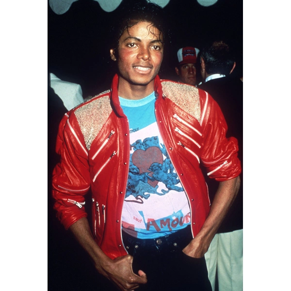 Michael jackson beat it red leather jacket