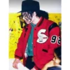 Michael jackson sailors red varsity jacket