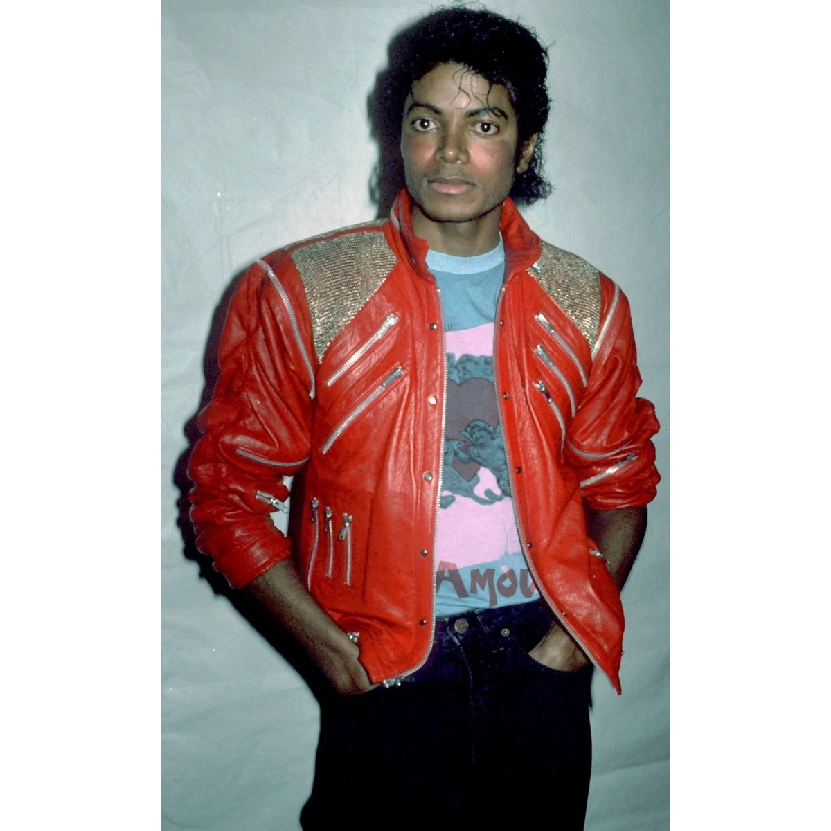 Michael jackson zipper red jacket