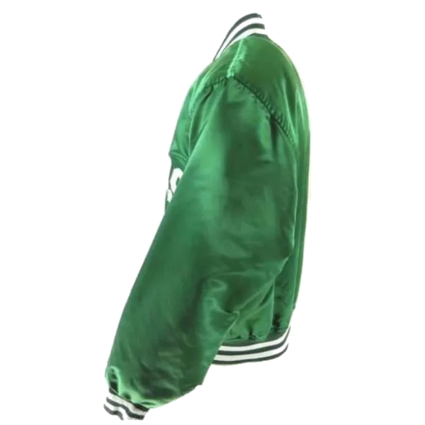 Michigan state spartans 70s michigan bomber blue satin varsity jacket 1
