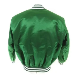 Michigan state spartans 70s michigan bomber blue satin varsity jacket 4
