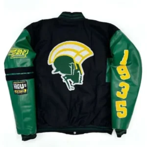 Michigan state spartans eagles ole skool letterman wool leather varsity jacket