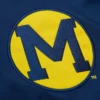 Michigan wolverines og 20 full snap satin varsity jacket