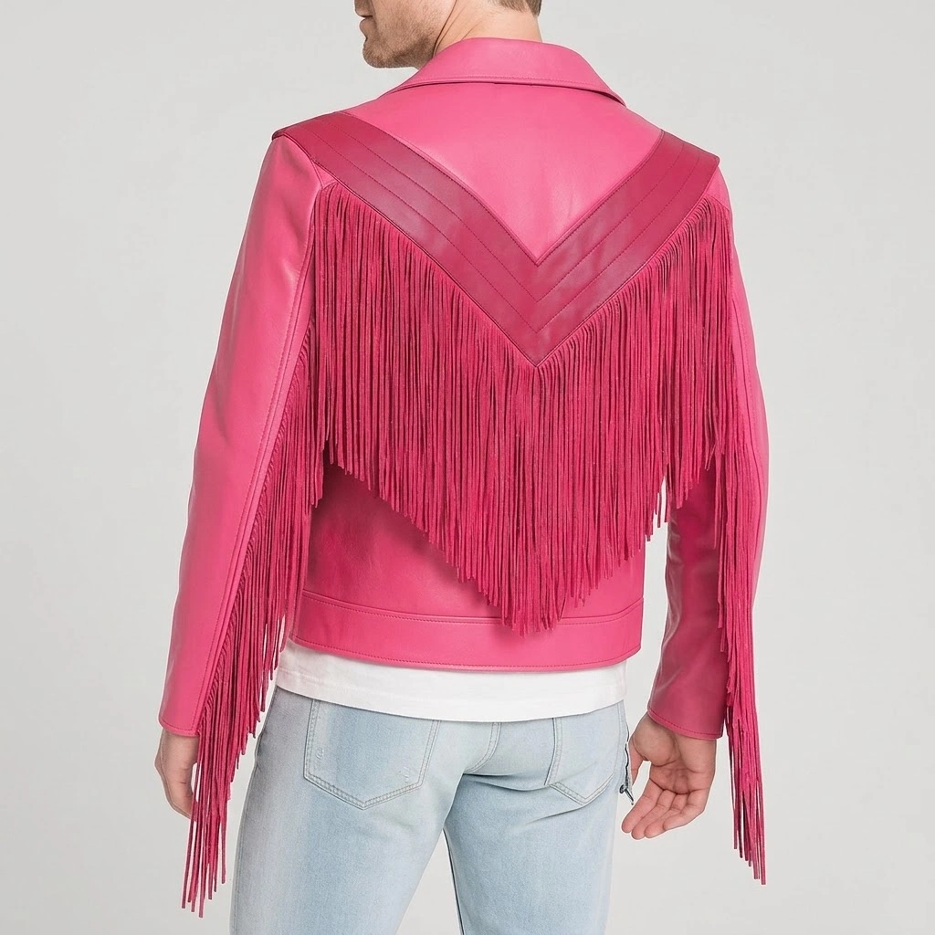 Minecraft pink leather jacket mens