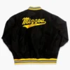 Missouri tigers vintage script bomber black satin varsity jacket 1