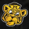 Missouri tigers vintage script bomber black satin varsity jacket