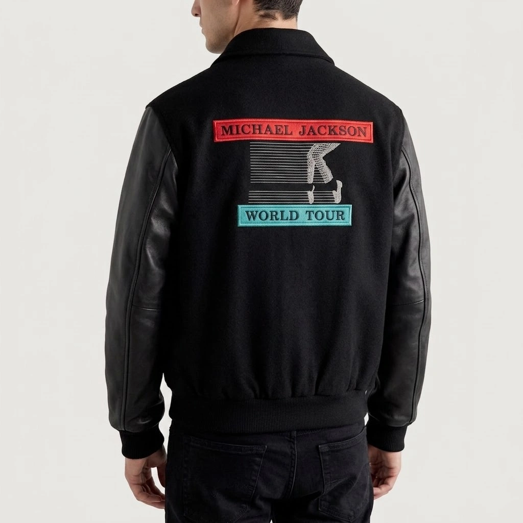 Mj bad crew varsity jacket