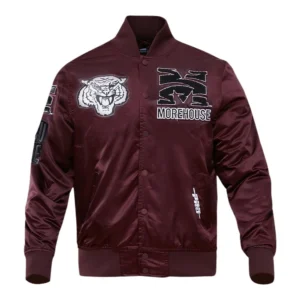 Morehouse maroon tigers classic satin jacket 1