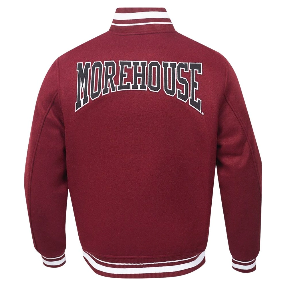 Morehouse maroon tigers maroon wool varsity jacket
