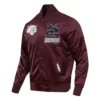 Morehouse maroon tigers satin varsity jacket