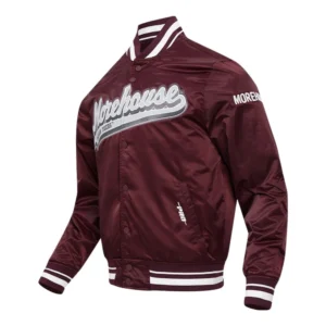 Morehouse maroon tigers script tail varsity jacket