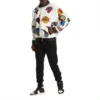 Nba collage wool leather jacket white 6