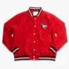 Nc state wolfpack vintage logo bomber red satin varsity jacket 2