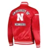 Nebraska cornhuskers classic red satin jacket